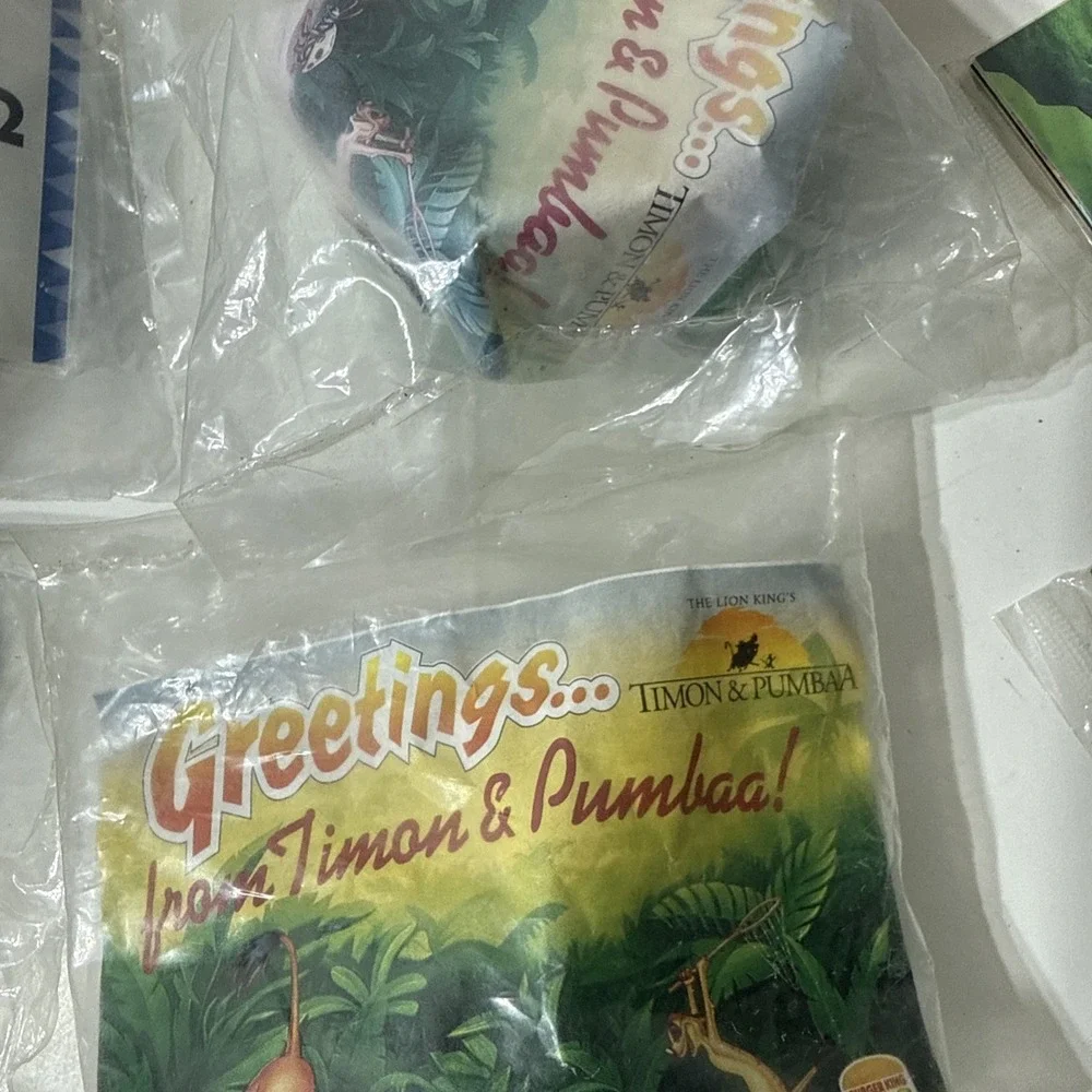 Disney The Lion King Burger King 1990s Figures Trading Cards Box Puppets LOT 9pc - Picture 9 of 10